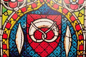 image of the 'Bretzel' stained glass window in Frieburg's Münster Church