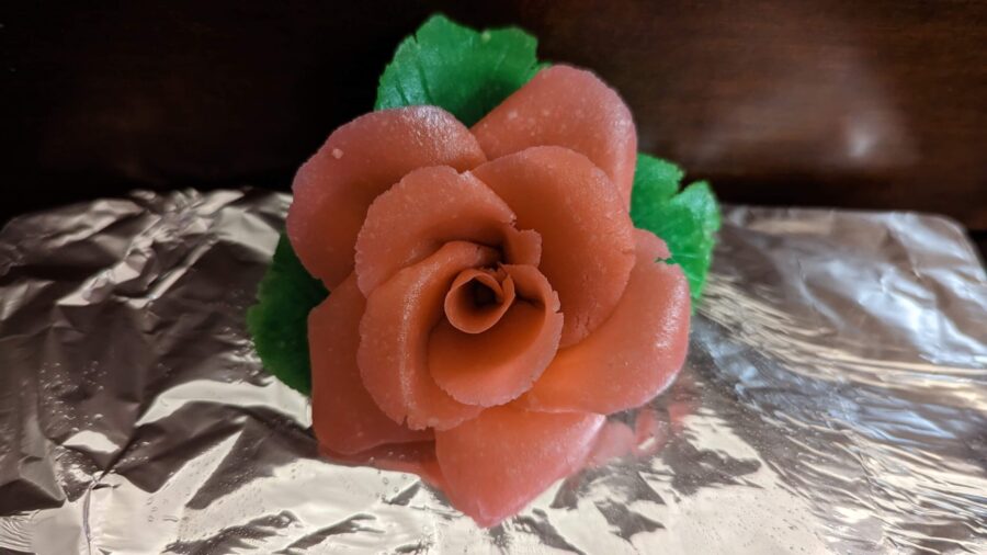 This is an image of the marzipan rose front