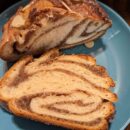 this is an image of the nusszopf on a plate