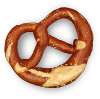 image of a rotating Original Bavarian Bretzel at the home page of bretzel.ca