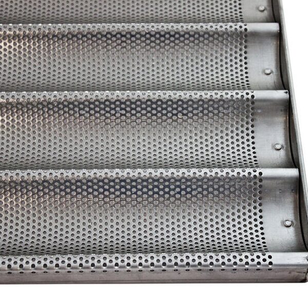 baguette-alu-pan this is the product image showing a section of the baguette aluminum pan or simple a baguette pan