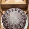 This picture shows the Austrian Sacher Torte photographed from the top