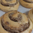 This picture shows the hazelnut swirl zoomed in