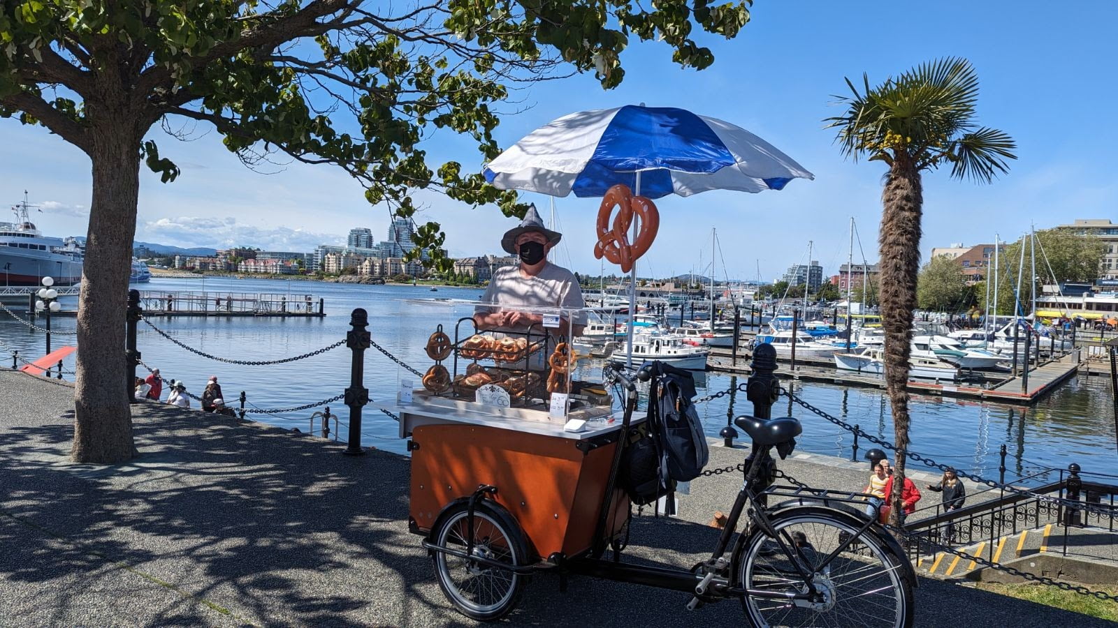 bretzel Traditional German treats are on the road with their Bretzel Cart to participate in the City of Victorias bicycle vending program, events and markets