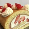 Strawberry swiss roll