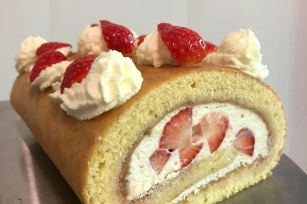 Strawberry swiss roll